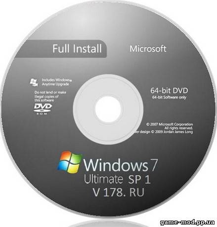 Windows 7 Максимальная SP1 v.178 x64 Full 7601.16562 (2010/RUS)